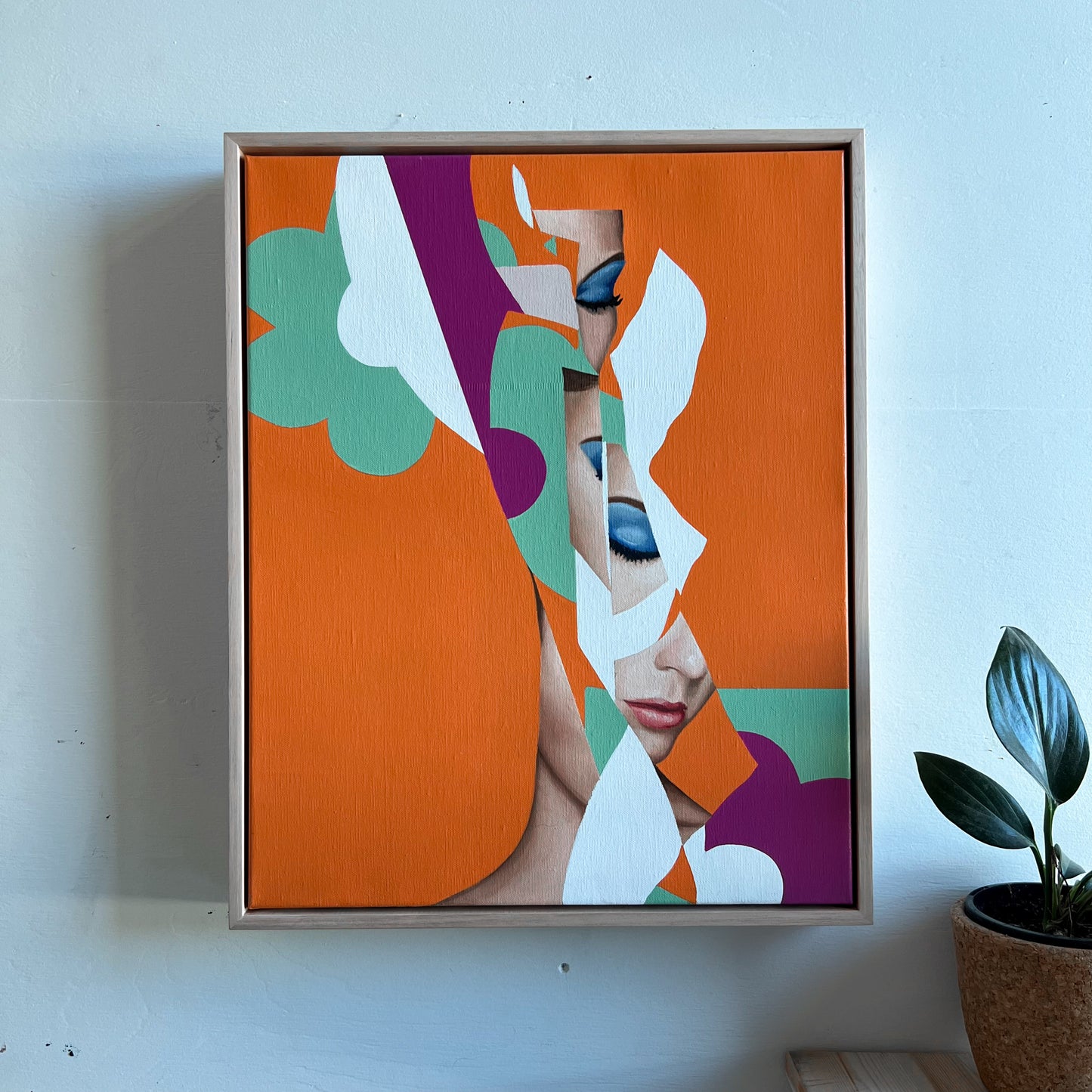 contemporary abstract portrait painting for sale